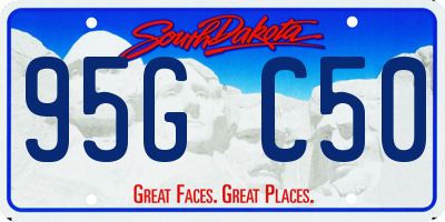 SD license plate 95GC50