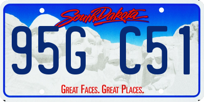 SD license plate 95GC51