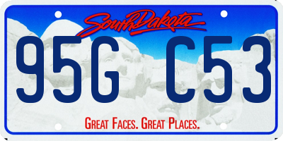 SD license plate 95GC53