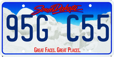 SD license plate 95GC55
