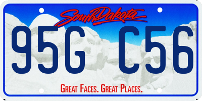SD license plate 95GC56