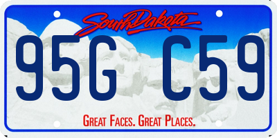 SD license plate 95GC59