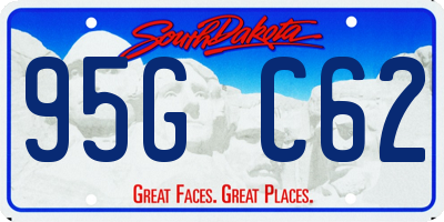SD license plate 95GC62