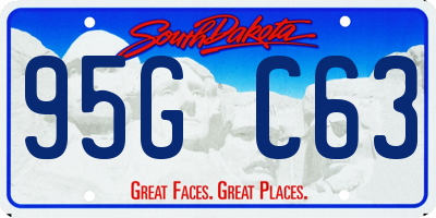 SD license plate 95GC63