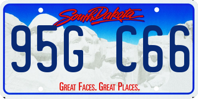 SD license plate 95GC66