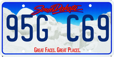 SD license plate 95GC69