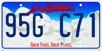 SD license plate 95GC71