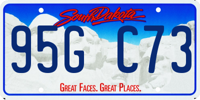 SD license plate 95GC73