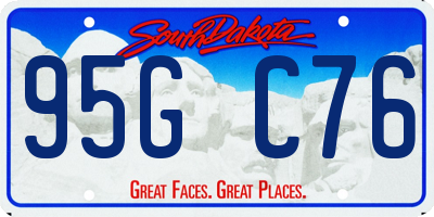 SD license plate 95GC76