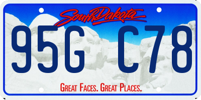 SD license plate 95GC78