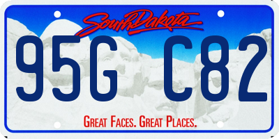 SD license plate 95GC82