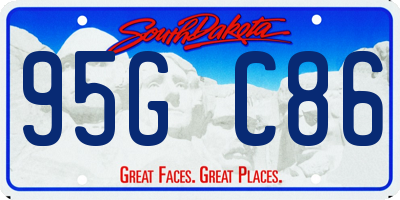 SD license plate 95GC86