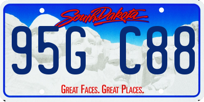 SD license plate 95GC88