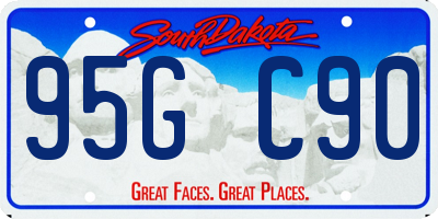 SD license plate 95GC90