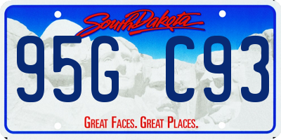 SD license plate 95GC93