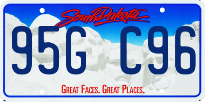 SD license plate 95GC96