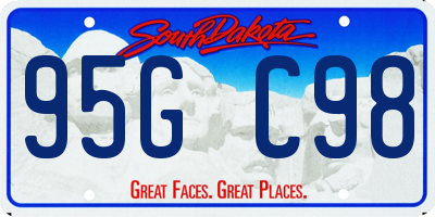 SD license plate 95GC98