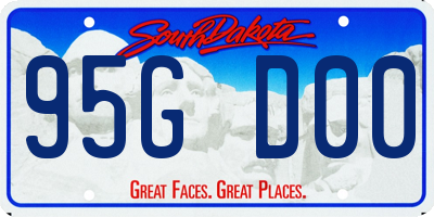 SD license plate 95GD00