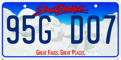 SD license plate 95GD07