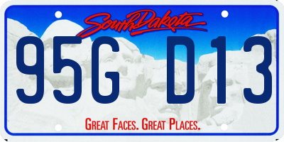 SD license plate 95GD13