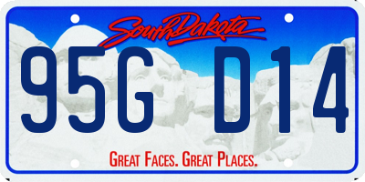 SD license plate 95GD14