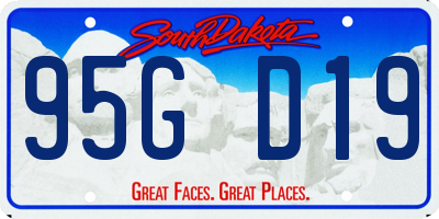 SD license plate 95GD19