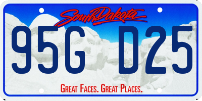 SD license plate 95GD25