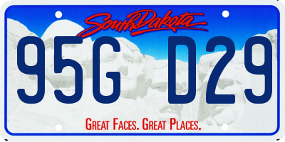 SD license plate 95GD29