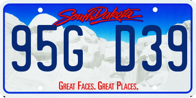 SD license plate 95GD39