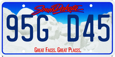 SD license plate 95GD45