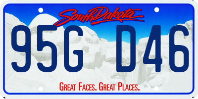 SD license plate 95GD46