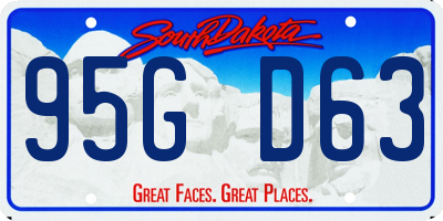 SD license plate 95GD63