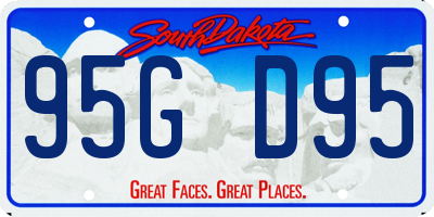 SD license plate 95GD95