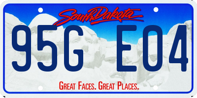 SD license plate 95GE04