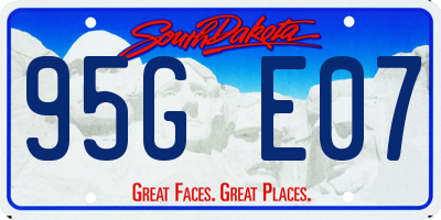 SD license plate 95GE07
