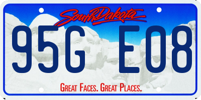 SD license plate 95GE08