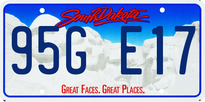 SD license plate 95GE17