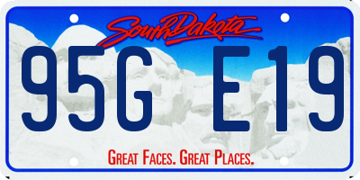 SD license plate 95GE19
