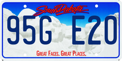 SD license plate 95GE20