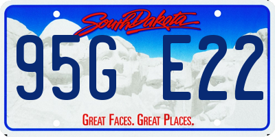 SD license plate 95GE22