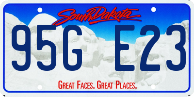 SD license plate 95GE23