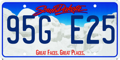 SD license plate 95GE25
