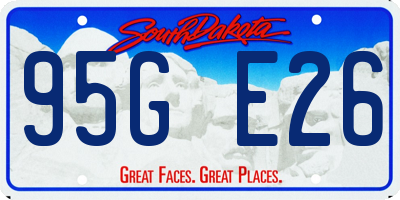 SD license plate 95GE26