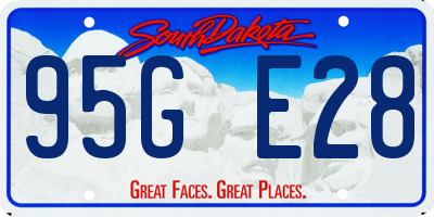 SD license plate 95GE28