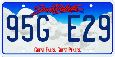 SD license plate 95GE29
