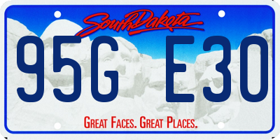 SD license plate 95GE30