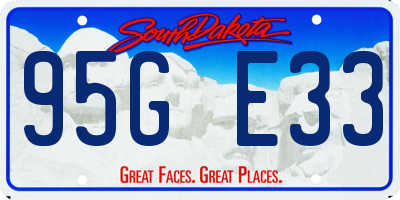 SD license plate 95GE33