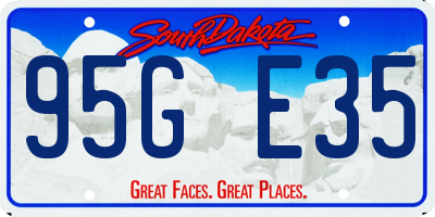 SD license plate 95GE35