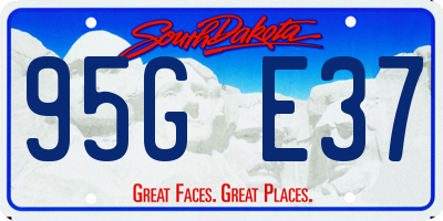 SD license plate 95GE37