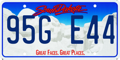 SD license plate 95GE44